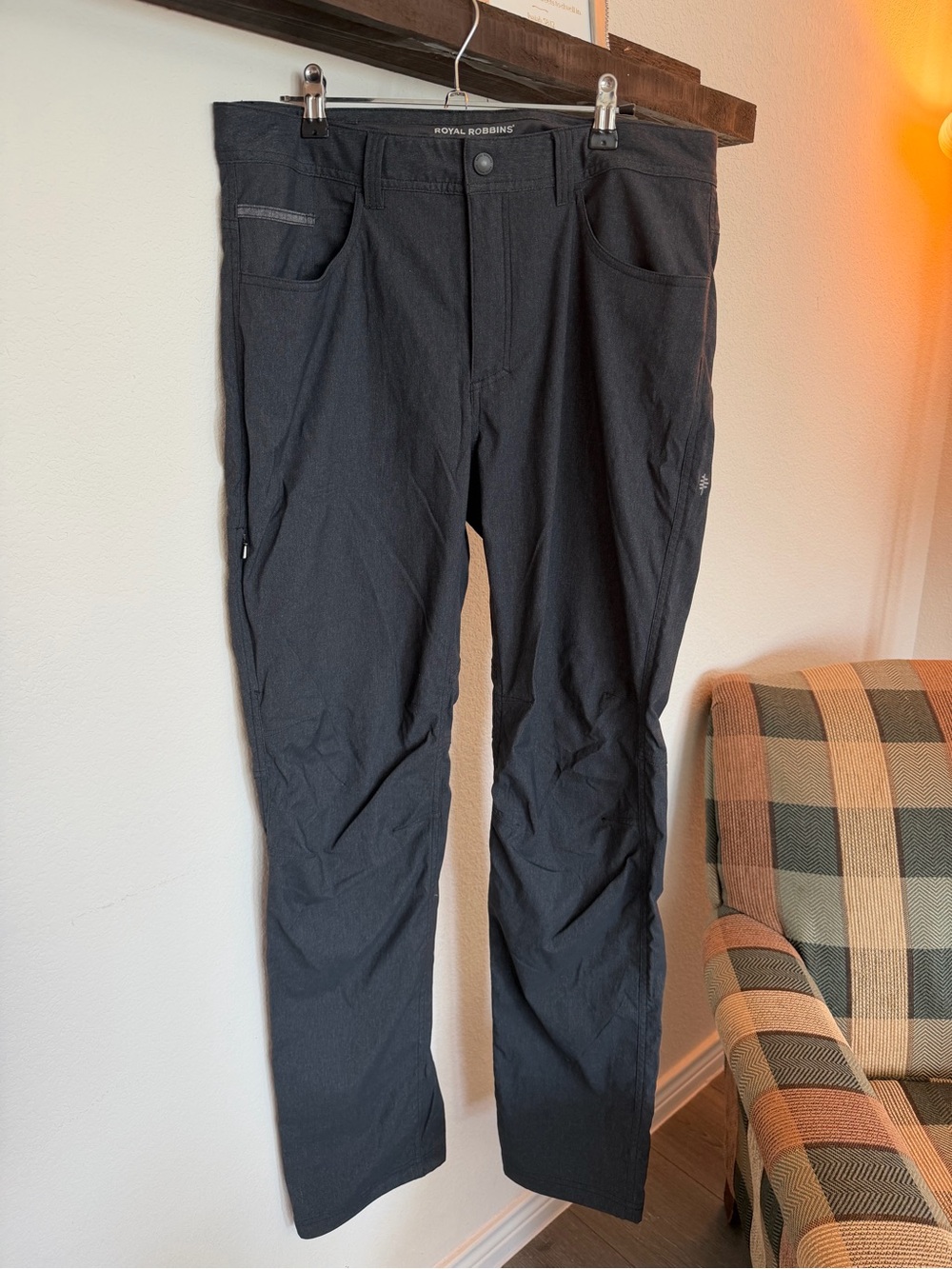 Royal Robbins Men's Black Stretch Chinos